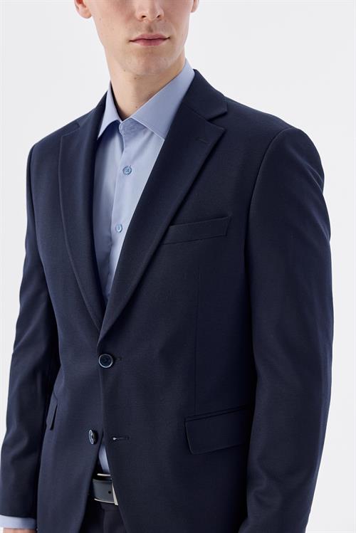 Dar Kalıp - Slim Fit Serili Ceket-Jakamen  Mono Yaka  Serili