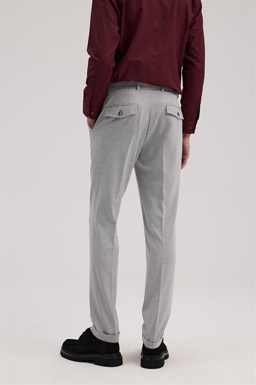 Antrasit Comfort Fit Duble Paça Kumaş Pantolon