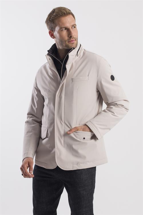 Taş Comfort Fit Gizli Kapüşonlu Mont