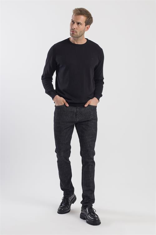 Siyah Slimfit Pamuklu Yıkamalı Jean Kot Pantolon