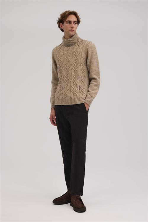 Dar Kalıp - Slim Fit Triko Tam Balıkcı Yaka