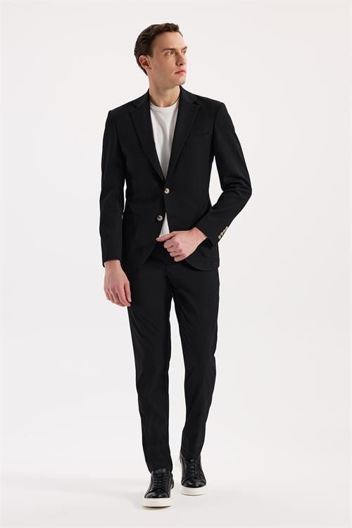 Siyah Rahat Kalıp - Comfort Fit Pantolon Spor JOGGER