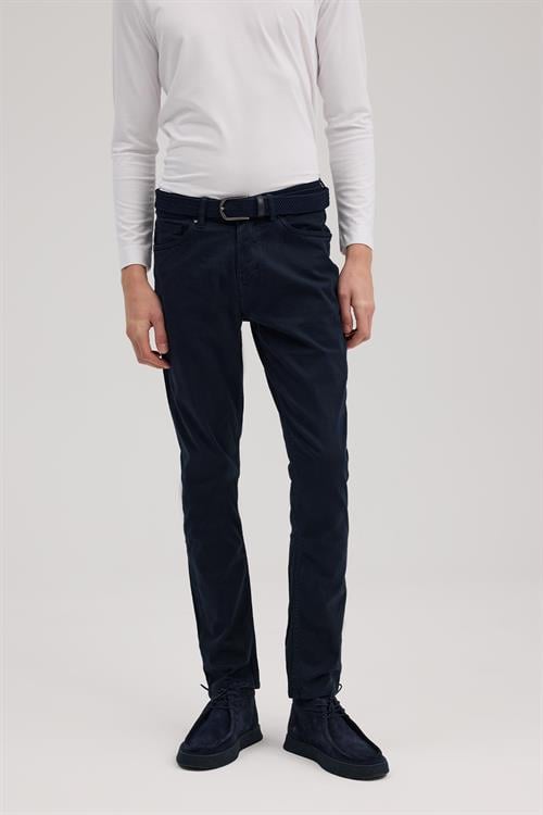 Lacivert Slim Fit Spor Kanvas Pantolon