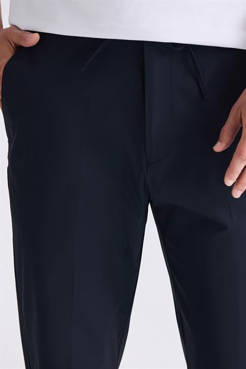 Lacivert Comfort Fit Beli Lastikli Spor Jogger Pantolon
