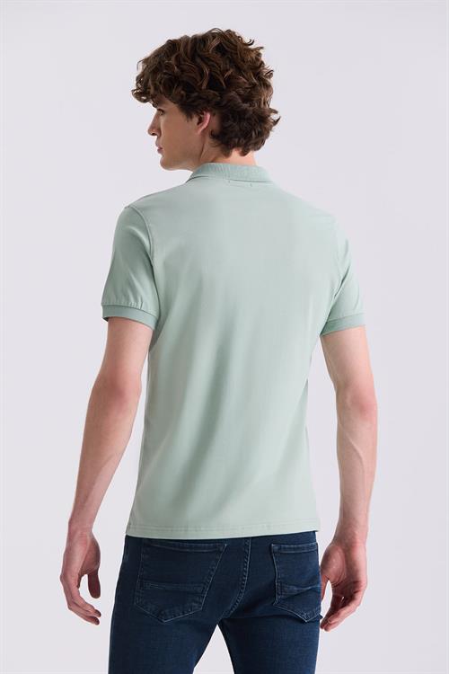 Yeşil Slim Fit Polo Yaka T-Shirt
