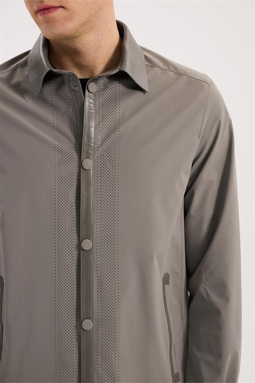 Bej Rahat Kalıp - Comfort Fit Mont Berberi Yaka