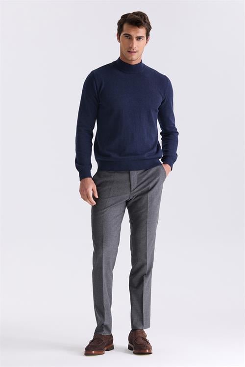 İndigo Slim Fit Yarım Balıkçı Triko Kazak