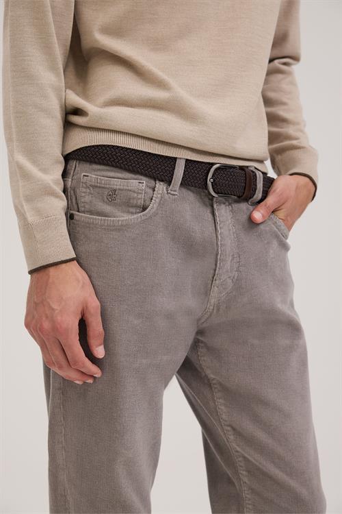 Gri Rahat Kalıp - Comfort Fit Pantolon Spor 5 Cep