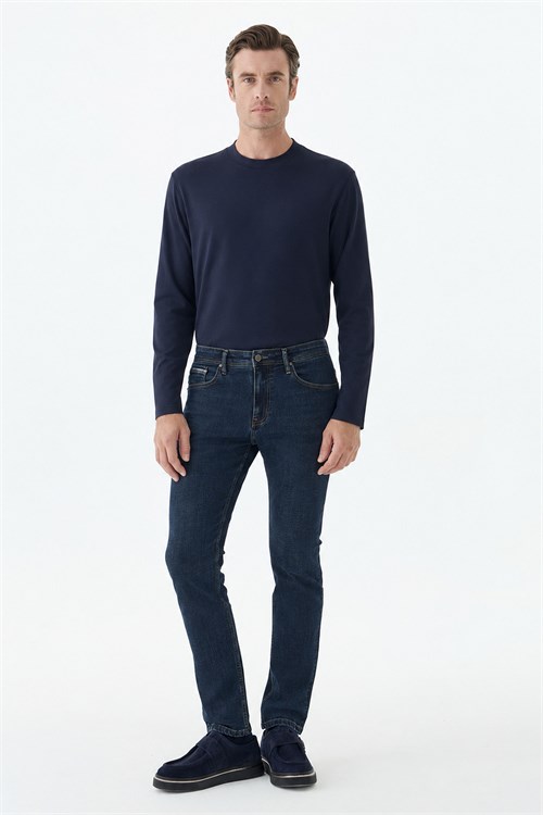 Lacivert Comfort Fit Kot Pantolon