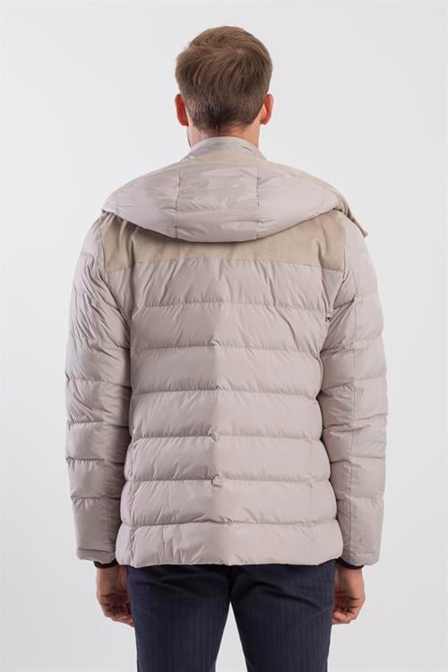 Taş Comfort Fit Kapüşonlu Şişme Mont