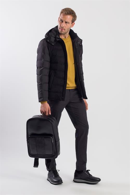 Siyah Casual Fermuarlı Sırt Çantası