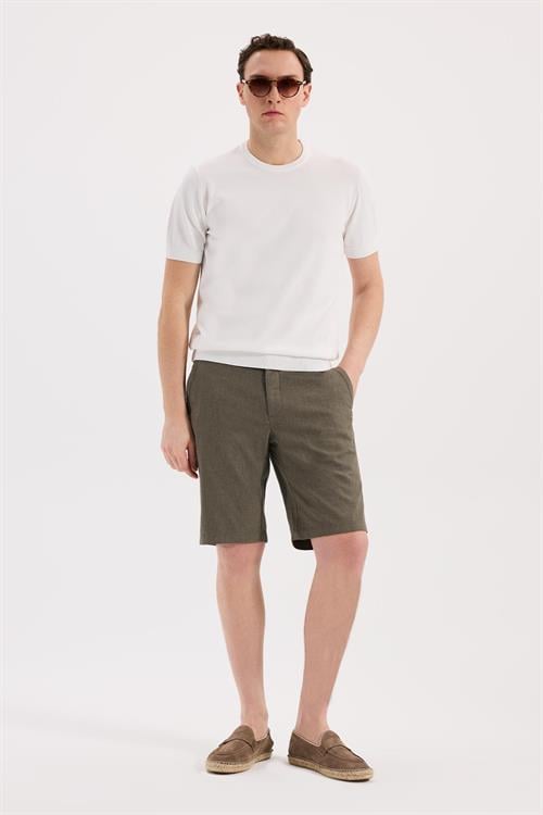 Beyaz Dar Kalıp - Slim Fit T-Shirt Bisiklet Yaka