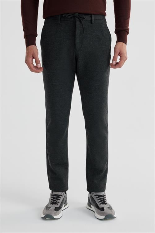 Antrasit Comfort Fit Beli Lastikli Yan Cep Jogger Pantolon