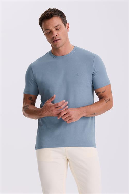 Mavi %100 Pamuk Slim Fit Bisiklet Yaka Basic T-Shirt
