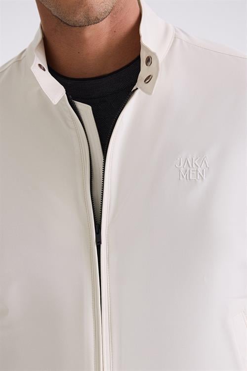 Taş Comfort Fit Dik Yaka Önü Fermuarlı Mevsimlik Mont