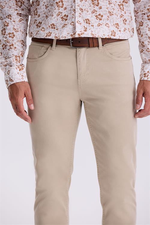 Bej Comfor Fit Kanvas Spor Pantolon