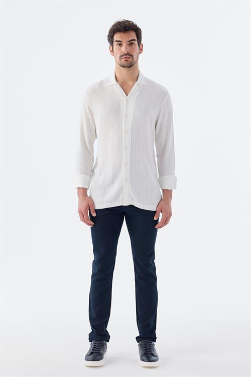 Klasik Kalıp - Classic Serili Gömlek-Jakamen  Apaş Yaka  Serili