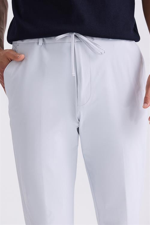 Açık Mavi Comfort Fit Beli Lastikli Jogger Pantolon