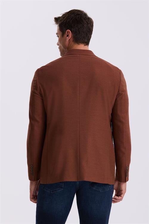 Kızıl Klasik Kalıp Kırlangıç Yaka Torba Cep Ceket