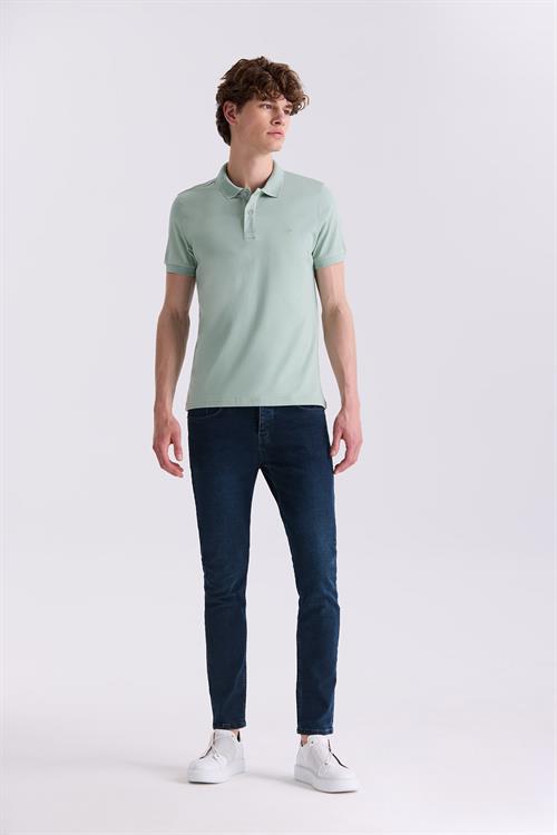 Yeşil Slim Fit Polo Yaka T-Shirt