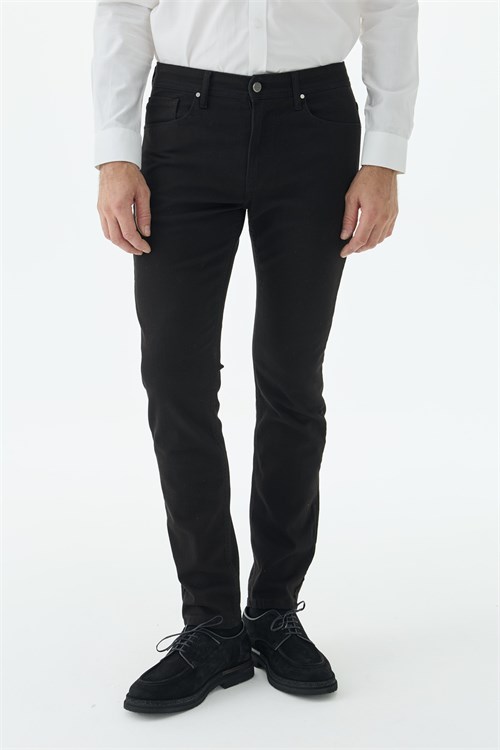 Siyah Comfort Fit Spor 5 cep Pantolon