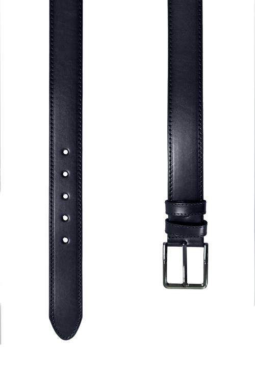 Lacivert Rahat Kalıp - Casual Kemer Deri