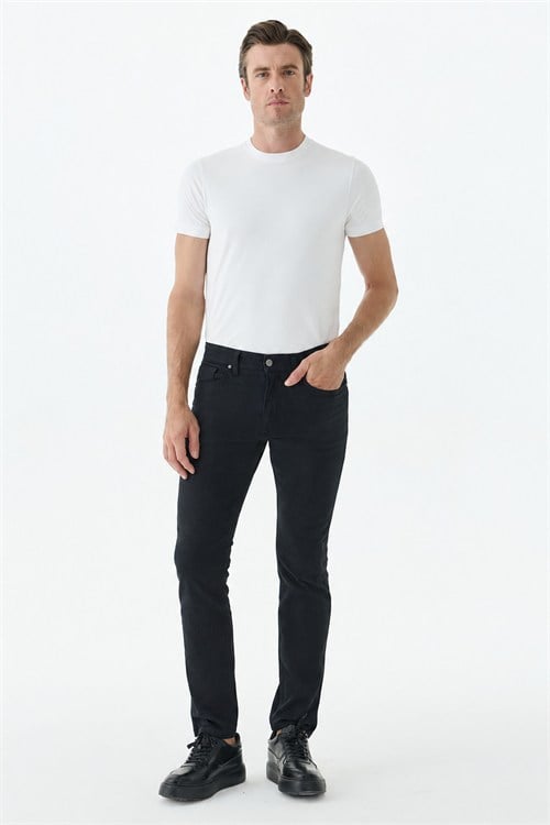 Lacivert Comfort Fit 5 Cep Kanvas Pantolon