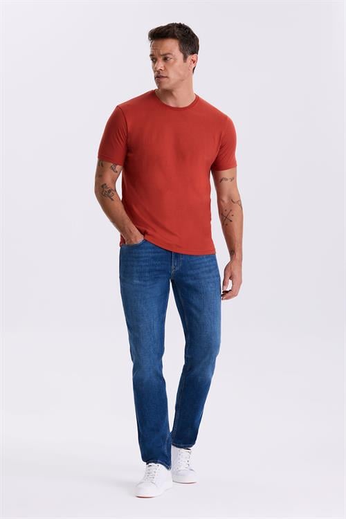 Mavi Slim Fit Yıkamalı Eskitme Pamuklu Dar Kalıp Jean Kot Pantolon