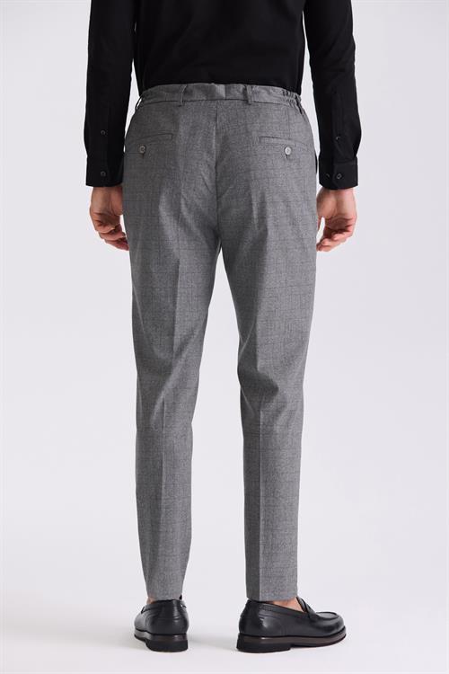Antrasit Comfort Fit Beli Lastikli Yünlü Kumaş Pantolon