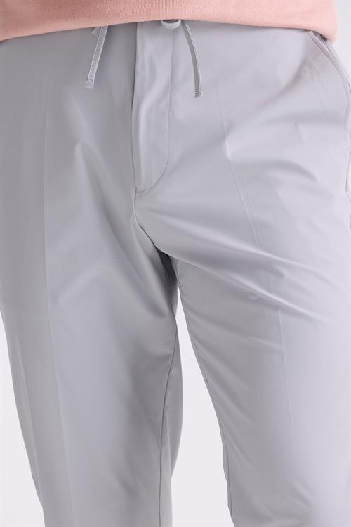 Gri Comfort Fit Beli Lastikli Jogger Pantolon