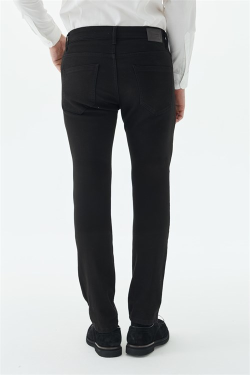 Siyah Comfort Fit Spor 5 cep Pantolon