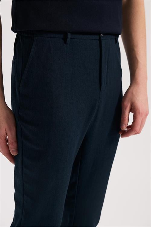 Lacivert Rahat Kalıp - Comfort Fit Pantolon Spor Lastikli