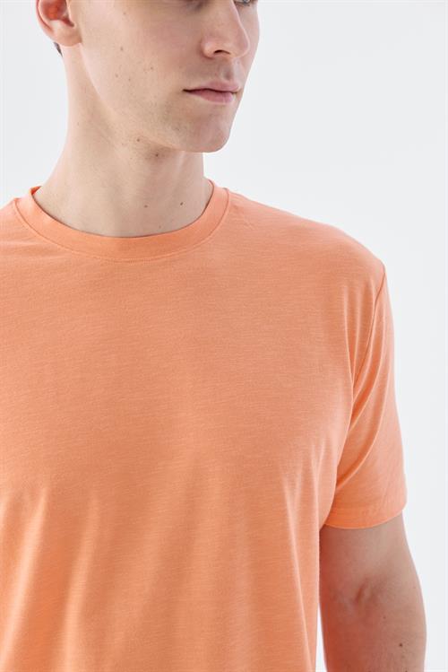 Dar Kalıp - Slim Fit Serili T-Shirt-Jakamen  Bisiklet Yaka  Serili