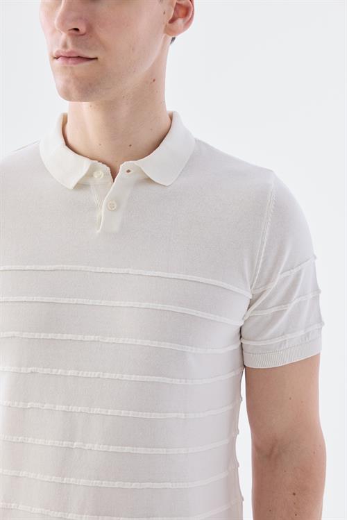 Dar Kalıp - Slim Fit Serili T-Shirt-Jakamen  Polo Yaka  Serili