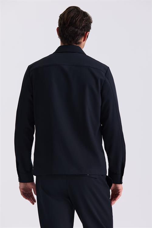 Lacivert Slim Fit Berberi Yaka Spor Takım Elbise