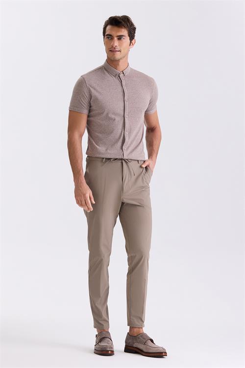 Vizon Comfort Fit Beli Lastikli Jogger Pantolon