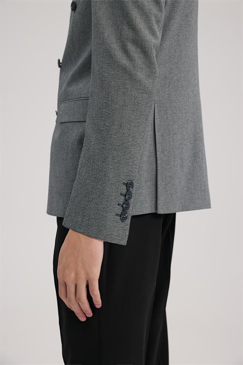 Lacivert Dar Kalıp - Slim Fit Takım Elbise Kruvaze