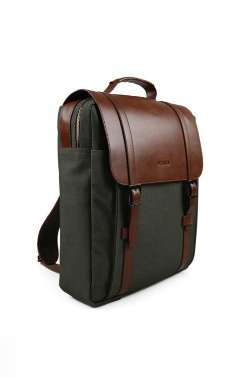 Haki Casual Tokalı Sırt Çantası