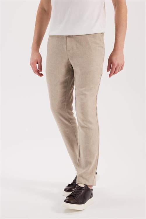 Krem Rahat Kalıp - Comfort Fit Pantolon Spor Lastikli