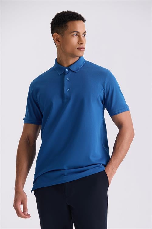 Saks Slim Fit %100 Pamuk Merserize Polo Yaka T-shirt
