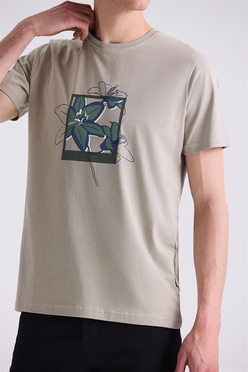 Cağla Slim Fit Bisiklet Yaka T-Shirt