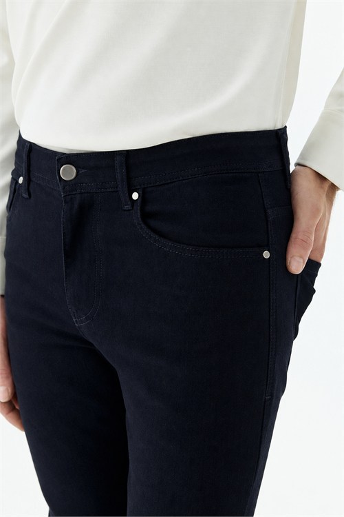 Lacivert Comfort Fit Spor 5 cep Pantolon