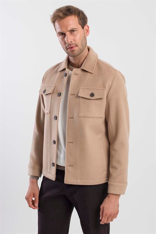 Taba Comfort Fit Bebe Yaka Yünlü Mont