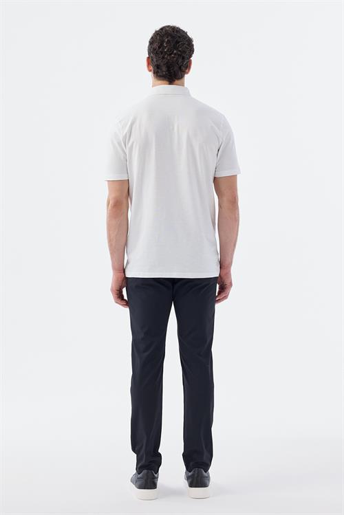 Dar Kalıp - Slim Fit Serili T-Shirt-Jakamen  Polo Yaka  Serili