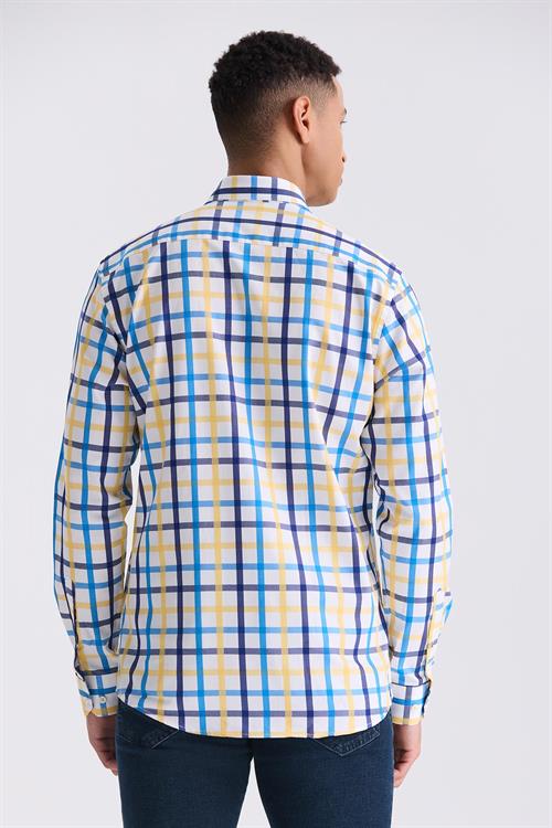 Saks Slim Fit Yaka  Düğmeli Gömlek