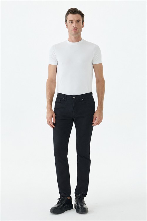 Lacivert Comfort Fit 5 Cep Kanvas Pantolon