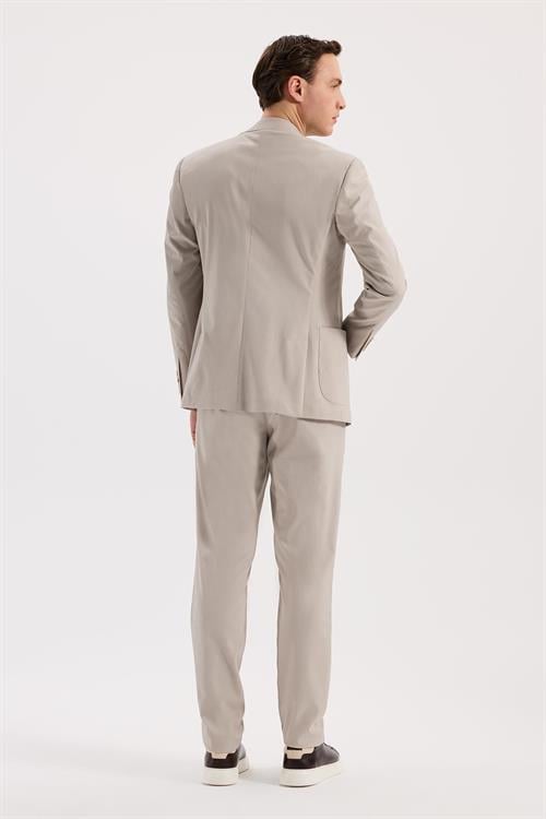 Bej Rahat Kalıp - Comfort Fit Pantolon Spor JOGGER