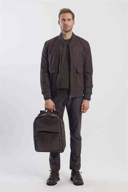 Kahve Casual Fermuarlı Sırt Çantası