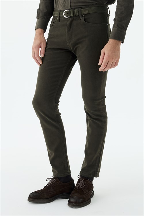 Haki Comfort Fit Spor 5 cep Pantolon