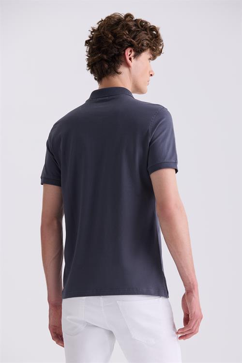 Antrasıt Slim Fit Polo Yaka T-Shirt